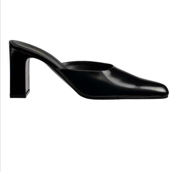 Balenciaga Black Leather Block Heel Mules size 40 - Picture 4 of 10